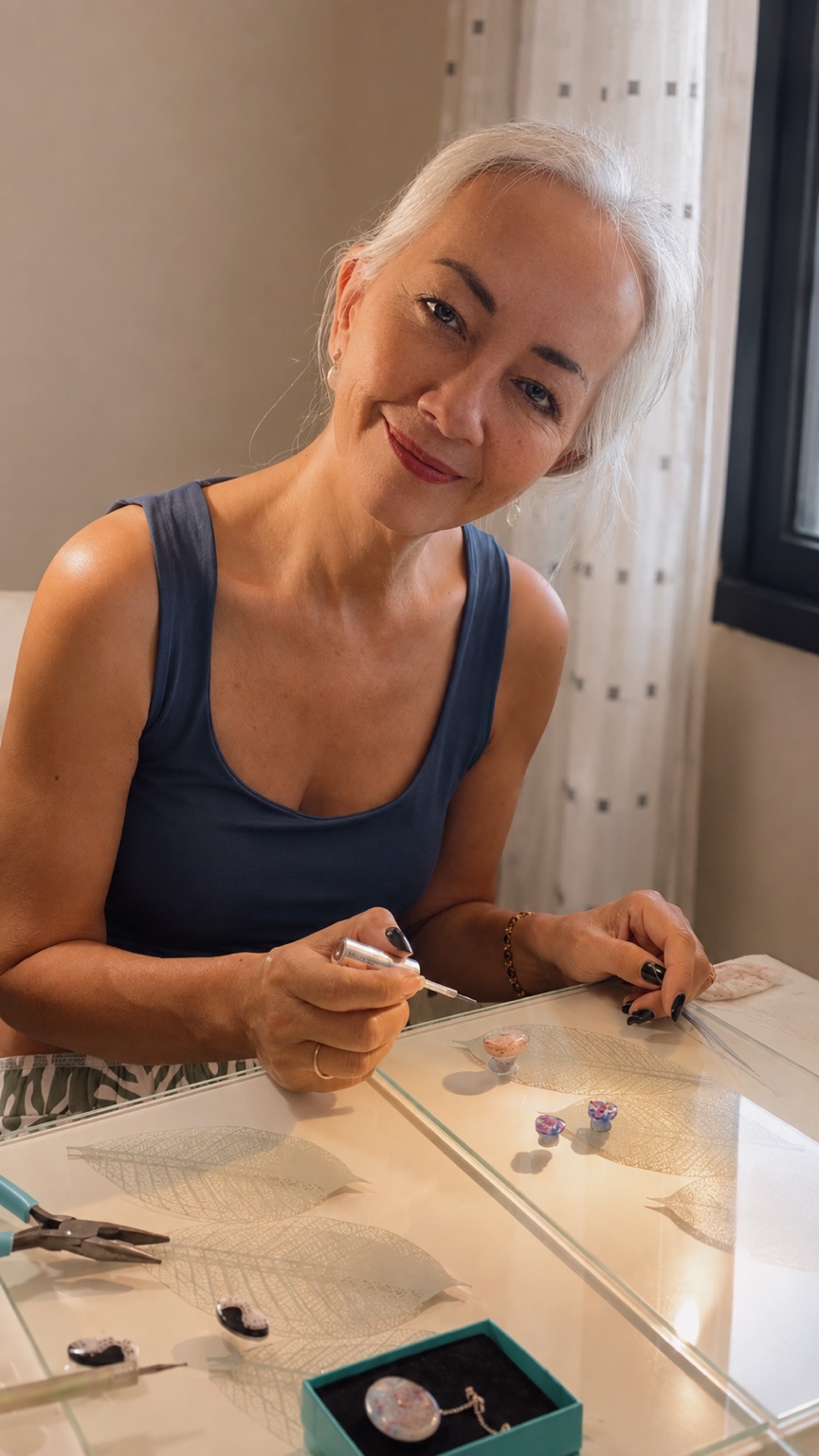 Renée Wallwork creating memorial jewellery